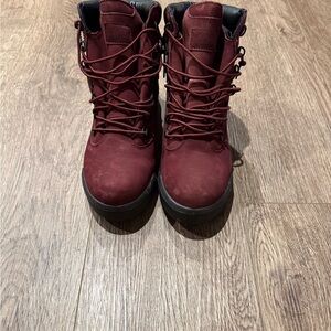 Timberland Men’s Burgundy Lace-Up Boots